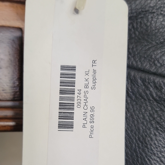 Black Leather Riding Chaps - Picture 10 of 12